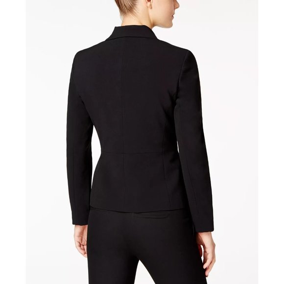 NINE WEST Two-Button Stretch Blazer - Black - NWT - Size 10 - Picture 2 of 5